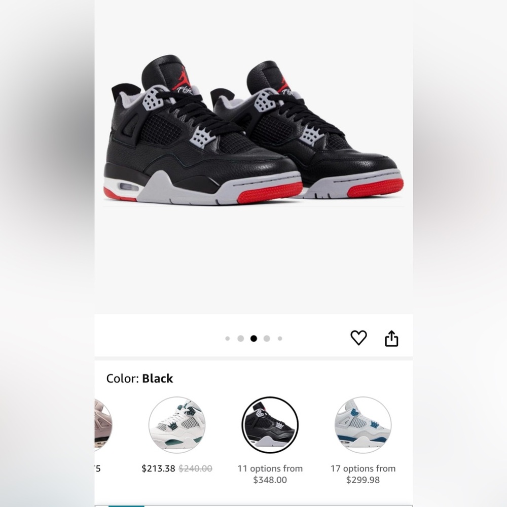 Nike Air Jordan Retro 4 Bred
